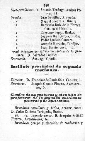 Instituto provincial de segunda enseñanza