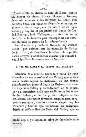 El rio Darro y la Fuente del Avellano