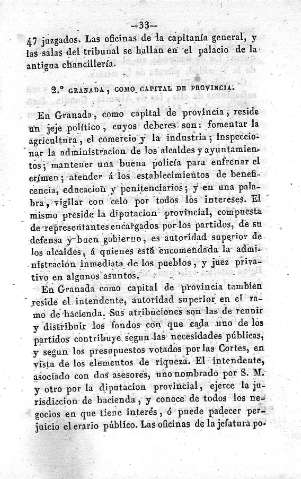Granada, como capital de provincia