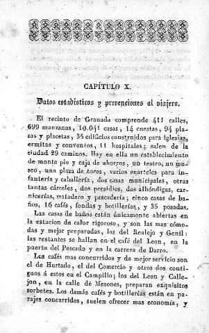 Capítulo X. Datos estadísticos y prevenciones al viajero