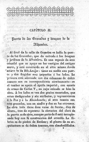 Capítulo II. Puerta de las Granadas y los bosques de la Alhambra