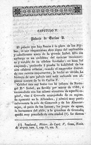 Capítulo V. Palacio de Carlos V