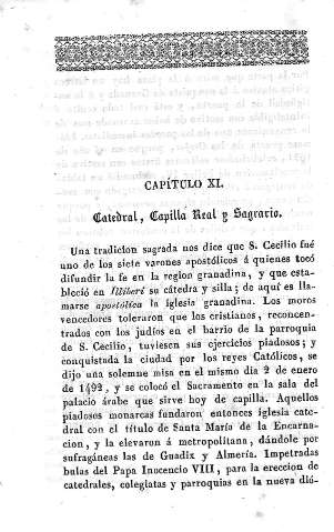 Capítulo XI. Catedral, Capilla Real y Sagrario