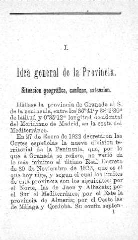I. Idea general de la Provincia