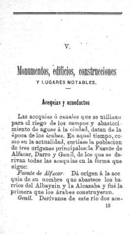 V. Monumentos, edificios, construcciones y lugares notables
