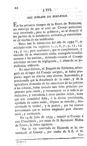 XVI. Del juzgado de poblacion