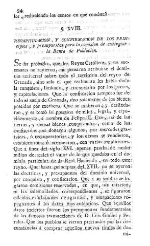 XVIII. Recapitulacion, y confirmacion de los principios,...