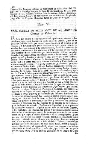 Núm. VI. Real Cedula de 10 de mayo de 1597,...