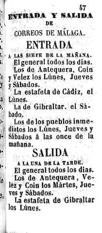 Entrada y salida de Correos de Málaga