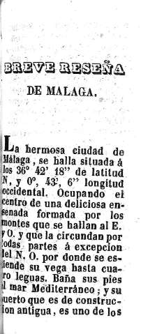 Breve reseña de Málaga
