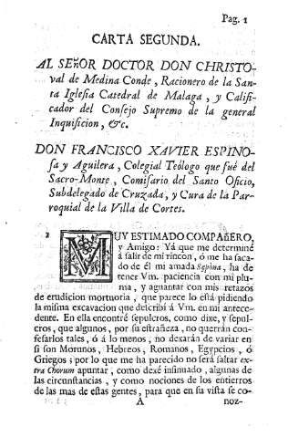 Carta Segunda