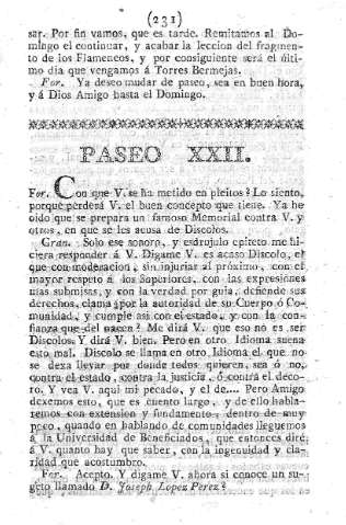 Paseo XXII