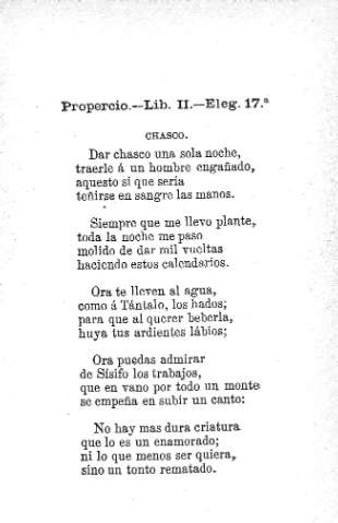 Propercio.- Lib. II.-Eleg. 17ª
