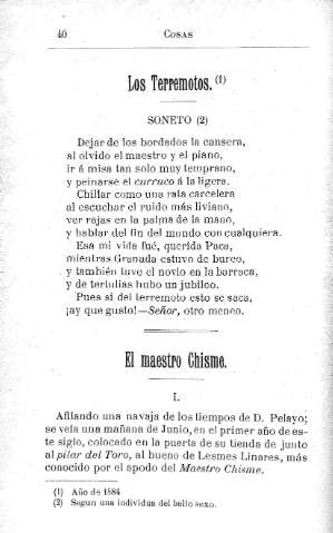 Los Terremotos. El maestro Chisme