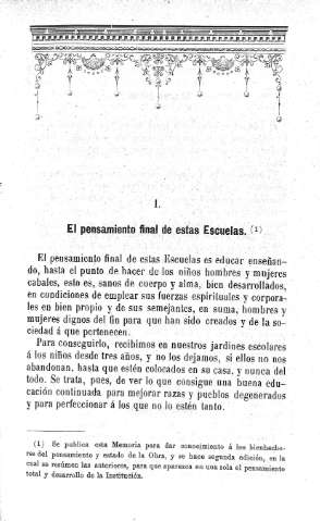 I. El pensamiento final de estas Escuelas