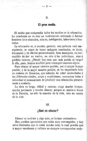 II. El gran medio. III. ¿Qué es educar?
