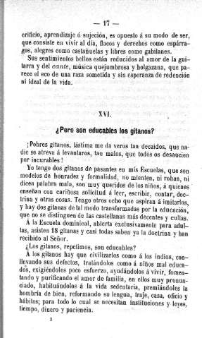 XVI. ¿Pero son educables los gitanos?