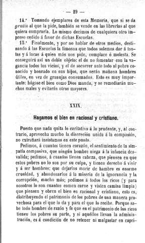 XXIX. Hagamos el bien en racional y cristiano