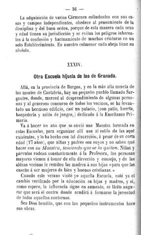XXXIV. Otra Escuela hijuela de las de Granada