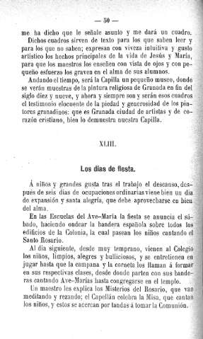 XLIII. Los dias de fiesta.