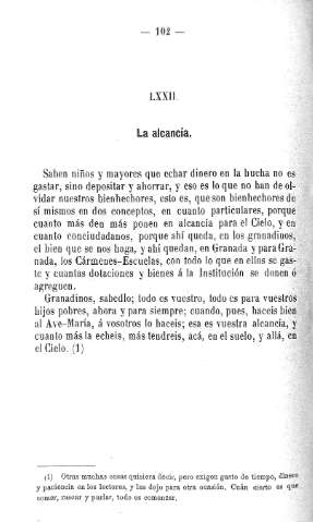 LXXII. La alcancia