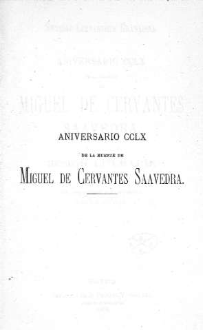 Aniversario CCLX de la muerte de Miguel de Cervantes Saavedra