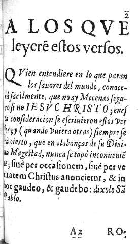 A los qve leyere estos versos