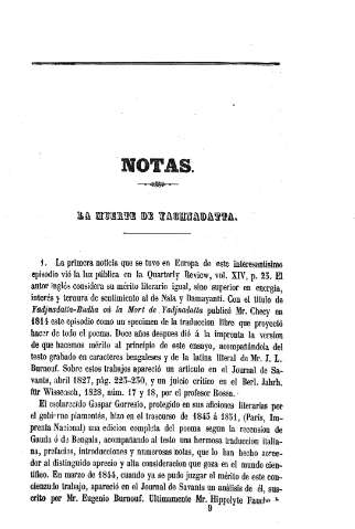 Notas. La muerte de Yachnadatta