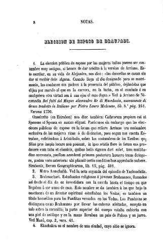 Notas. Eleccion de esposo de Draupadi