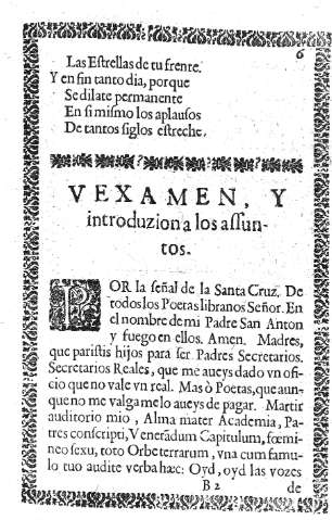 Vexamen, y introduccion a los assuntos.