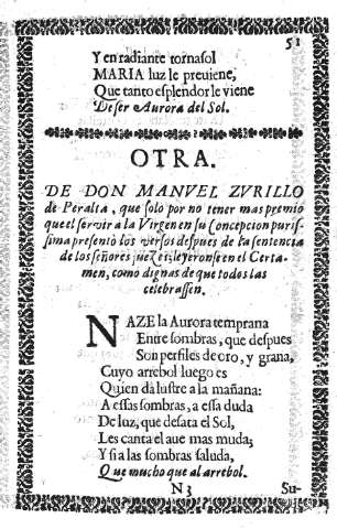 Otra. De Don Manvel Zvrillo...