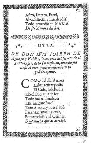Otra. De Don Lvis Ioseph de Aguayo y Valdès...
