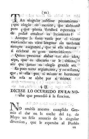 Dicese lo ocurrido en la noche que precedió á la funcion