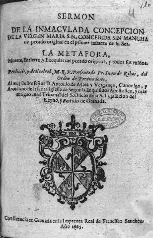 Sermon de la Inmaculada Concepcion de la Virgen Maria...