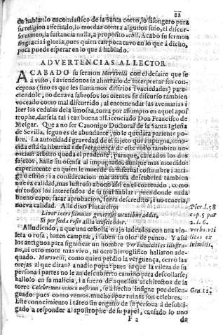 Advertencias al lector