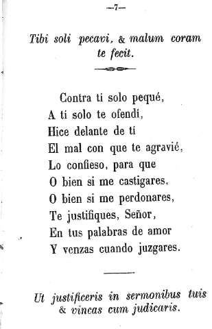 Tibi soli pecavi, & malum coram te fecit