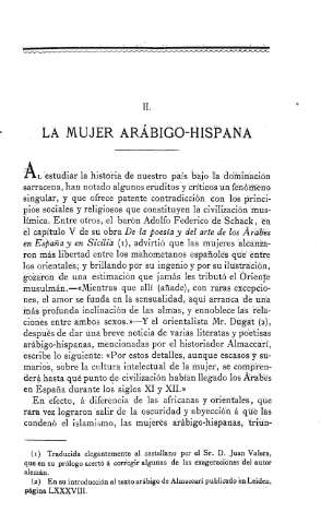 II. La mujer arábigo-hispana