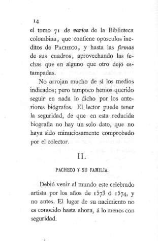 II. Pacheco y su familia