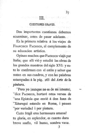 III. Cuestiones graves