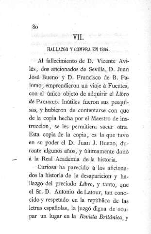 VII. Hallazgo y compra en 1864