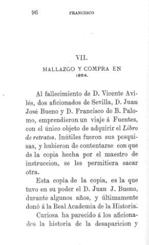 VII. Hallazgo y compra en 1864