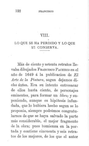 VIII. Lo que se ha perdido y lo que se conserva