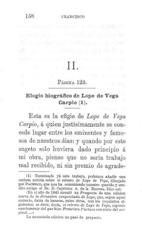 II. Página 123. Elogio biográfico de Lope de Vega Carpio