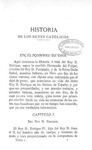 I. Del Rey D. Enrique
