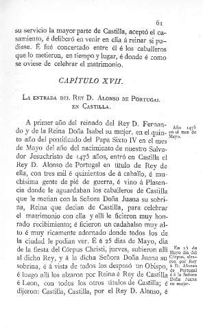 XVII. La entrada del Rey D. Alonso de Portugal en Castilla