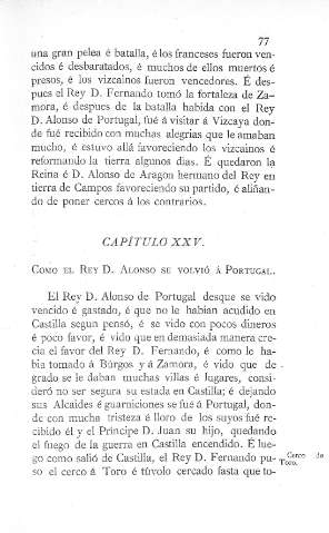 XXV. Como el Rey D. Alonso se volvió a Portugal