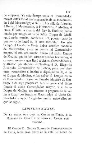 XXXIX. De la pelea que ovo el Conde de Feria...