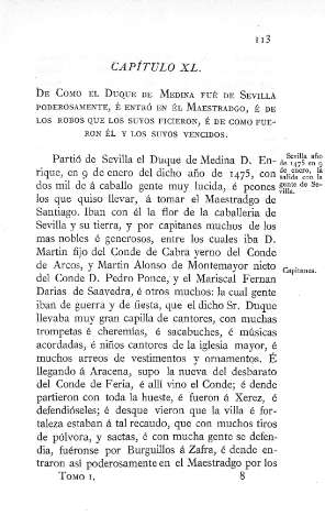 XL. De como el Duque de Medina fué de Sevilla poderosamente