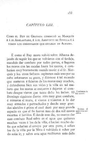 LIII. Como el Rey de Granada combatió al Marqués...