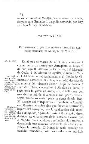LX. Del desbarato que los moros ficieron en los christianos en el Axarquía de Málaga